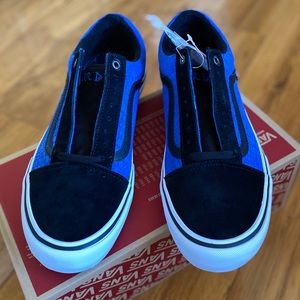 vans old skool pro zorilla blue crocodile skate shoes